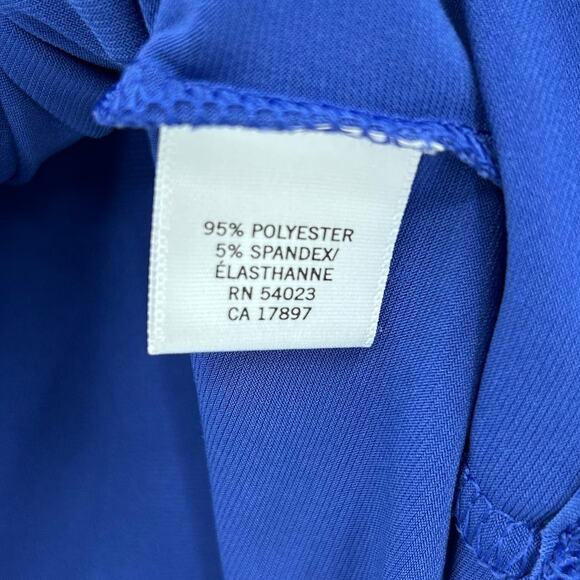 Banana Republic Cobalt Blue Ponte Shift Dress Cut Out Neck Womens Size XS - Picture 7 of 11